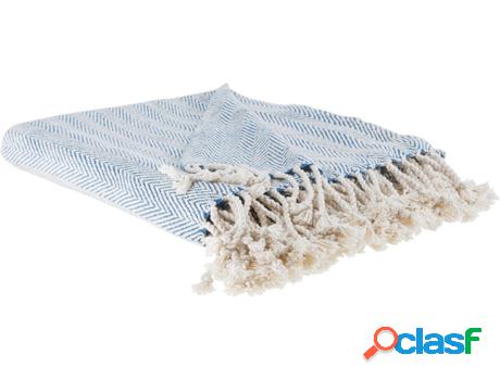 Cobertor Tilmi (Azul - Algodón -130x130x1 cm)