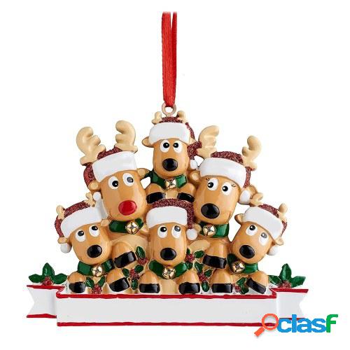 Colgante familiar de renos personalizado Camiseta de Navidad