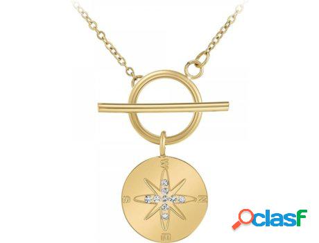 Collar SC_BOHEME Cristales (Acero - Dorado - 42cm)