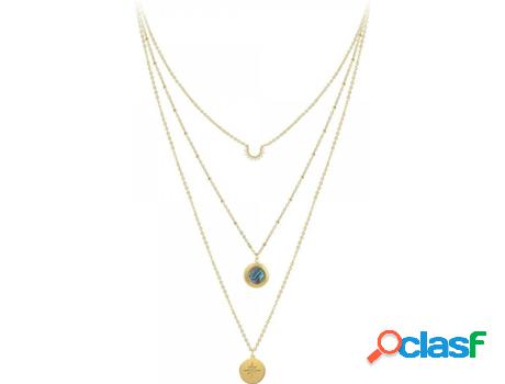 Collar SC_BOHEME Cristales (Acero - Dorado - 46cm)