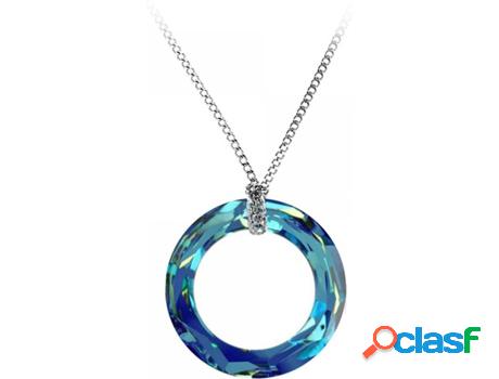 Collar SC_CRYSTAL Cristales (bañado a rodio - Azul - 19 cm)