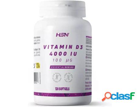 Complemento Alimentar HSN Vitamina D3 4000Iu (120 perlas)