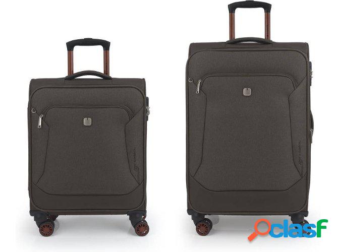 Conjunto 2 Maletas de Viaje GABOL Track (99 L - Marrón)