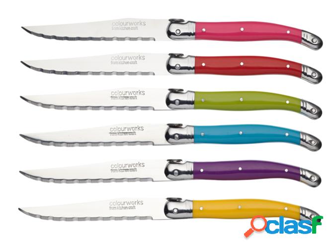 Conjunto de 6 Cuchillas para Carne Kitchen Craft Colorworks