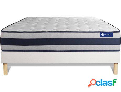 Conjunto de Somier Blanco + Colchón ACTISOM Actilatex Ergo