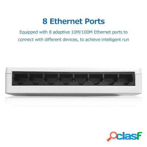 Conmutador Ethernet de 8 puertos de 100 M 8 puertos Ethernet