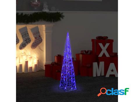 Cono de Iluminación VIDAXL luces LED (10x10x60cm - Azul -