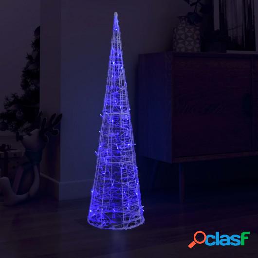Cono de luz LED de pirámide decorativo acrílico azul 120