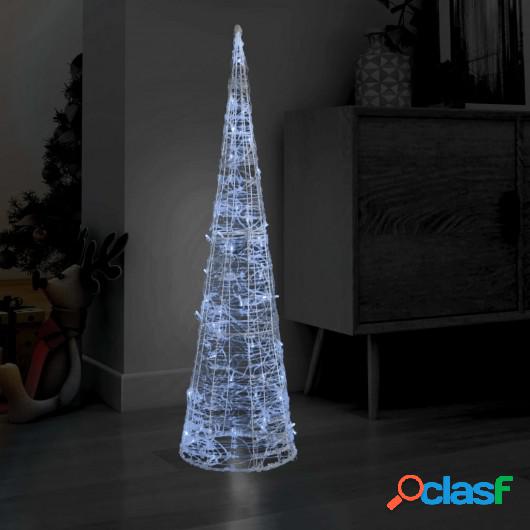 Cono de luz LED pirámide decorativo acrílico blanco frío