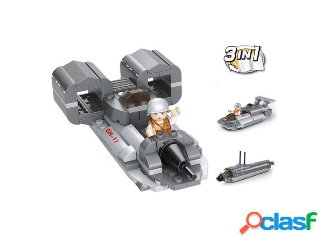 Construcción SLUBAN Army - 3 en 1 Lancha Rápida (Edad