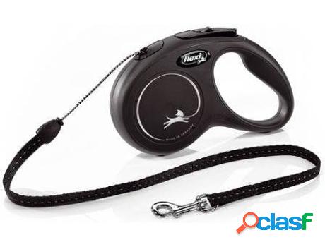 Correa para Perros FLEXI Ajustable y Reflectante (Negro - 5m