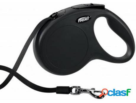 Correa para Perros FLEXI Extensible (Negro - 5m - 1 Un -