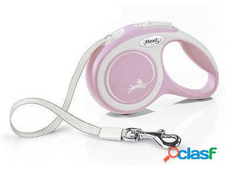 Correa para Perros FLEXI Longitud Ajustable (Rosa - 3 m -