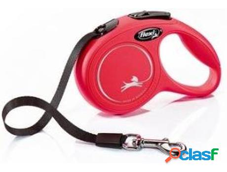 Correa para Perros FLEXI (Rosa - 5m - Hasta: 50 Kg - L -