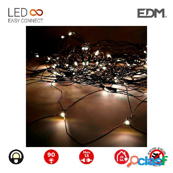Cortina Red Easy-Connect 2x1,5m 90 Leds Blanco Cálido 30V