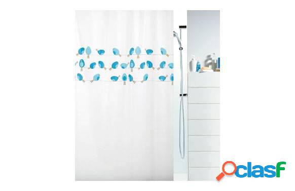 Cortina de baño Spirella de PEVA Birdy Blue 180x200cm