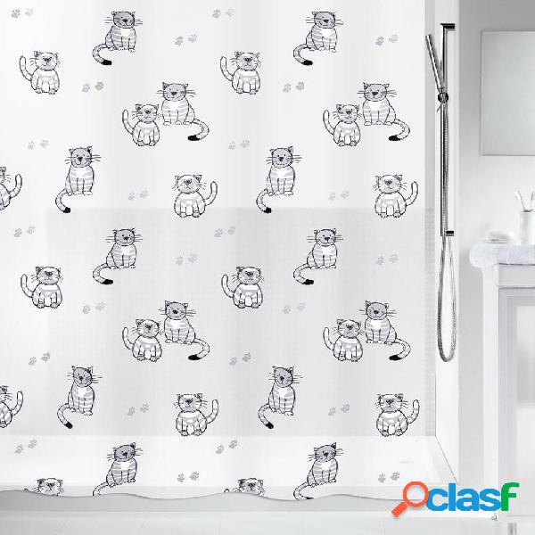 Cortina de baño Spirella de Peva Gery Grey 180x200cm