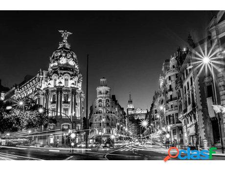 Cuadro OEDIM Noche en Madrid (Blanco y Negro - 150x60cm -