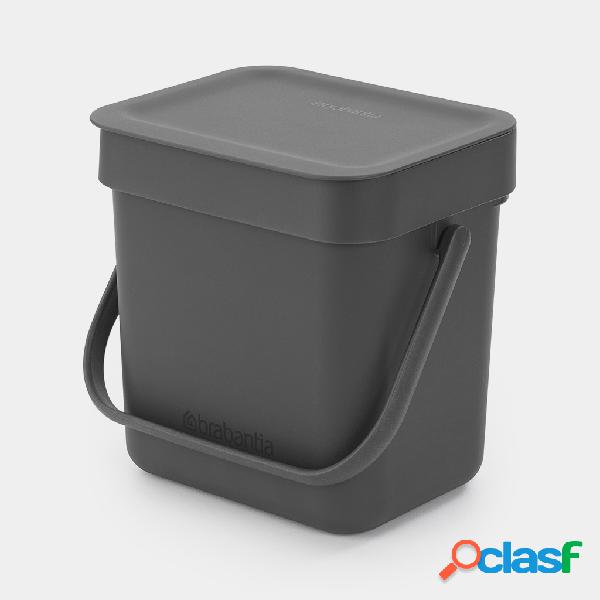 Cubo de Reciclaje Brabantia Sort & Go Gris 3L