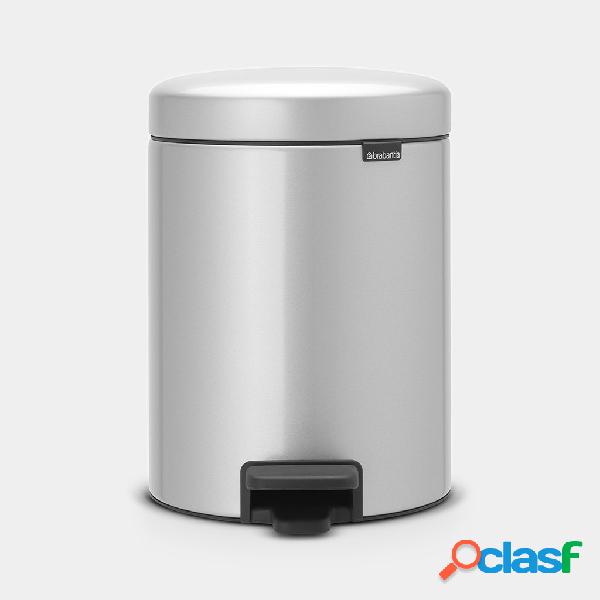 Cubo de basura Brabantia Newicon Metallic Grey 5L