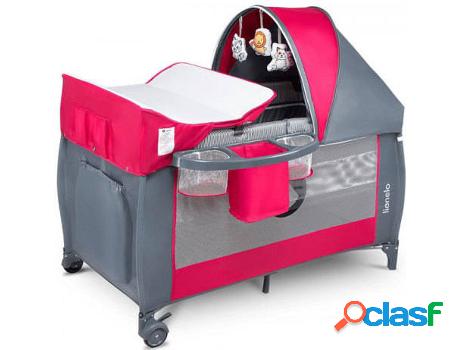 Cuna de Viaje LIONELO Sven Plus Pink Rose (125 x 65 x 77 cm)