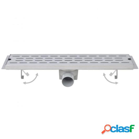 Desagüe lineal ducha 2 pzs curvas 930x140 mm acero