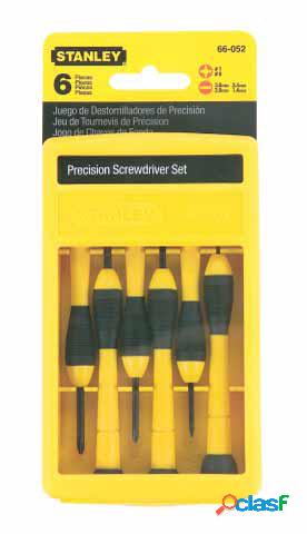 Destornilladores de precisión Stanley 6 piezas