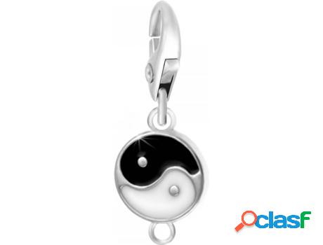 Dije SC_CRYSTAL (bañado a rodio - Negro - 10 mm x 10 mm)