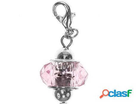 Dije SC_CRYSTAL (bañado a rodio - Rosa - 20 mm x 14 mm)