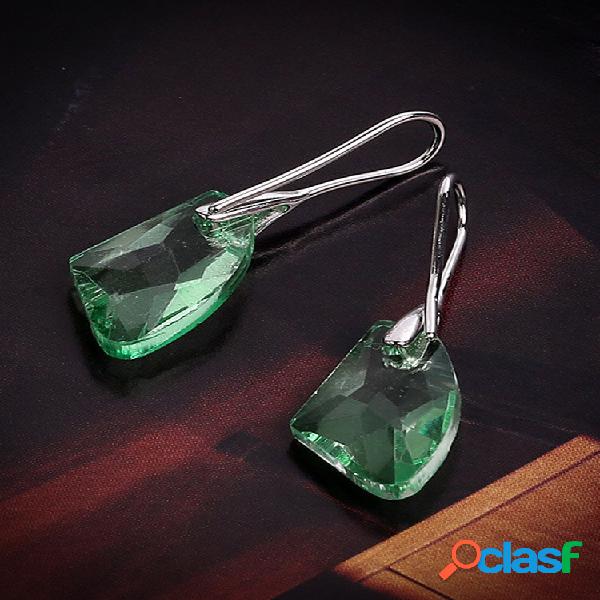 Elegante colgante de gema irregular Pendientes Moda Colorful