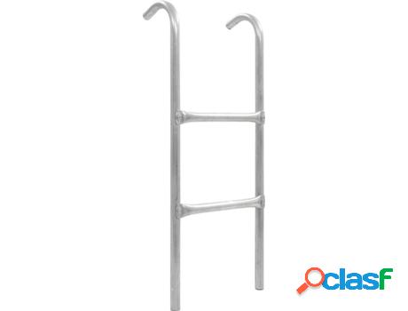 Escalera de Trampolín VIDAXL 2 Peldaños (82.5 cm - Acero)
