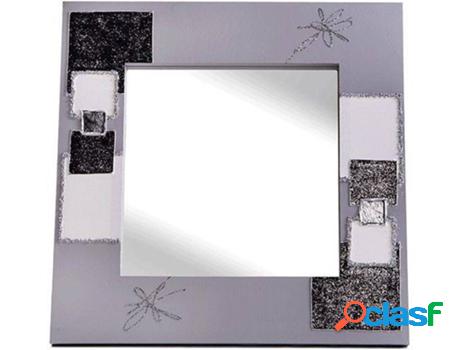 Espejo Artesanal LOHOART Line (Plata - 80 x 80 cm)