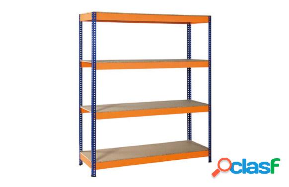 Estanteria Metalica Azul / Naranja, 4 Estantes 190 X 150 X