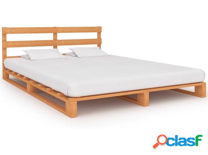 Estructura de Cama VIDAXL en paletas pino macizo 200x200 cm