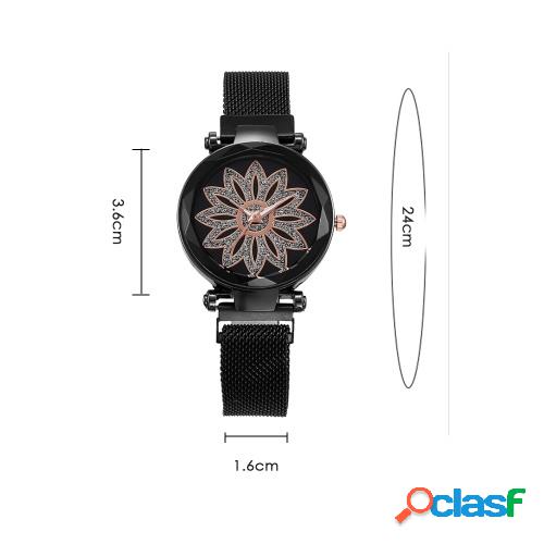 Fashionanle Elegante Casual Flor Starry Dial Face Reloj de