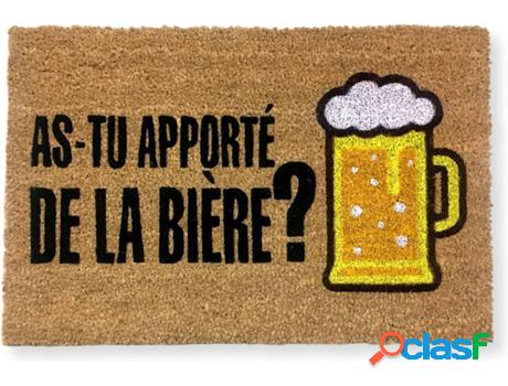Felpudo KOKO DOORMATS As-Tu Apporté De La Bière? (Castaño