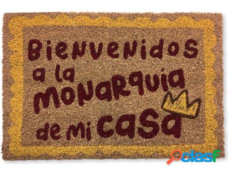 Felpudo KOKO DOORMATS Bienvenido a la Monarquía (Castaño -