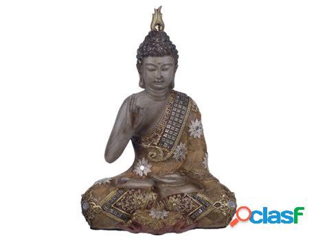 Figura Buda Dorado de Resina 24X10X18cm Figura de Buda