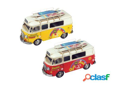 Figura Combi Hippie Rojo Y Amarillo Incluye 2 Unidades