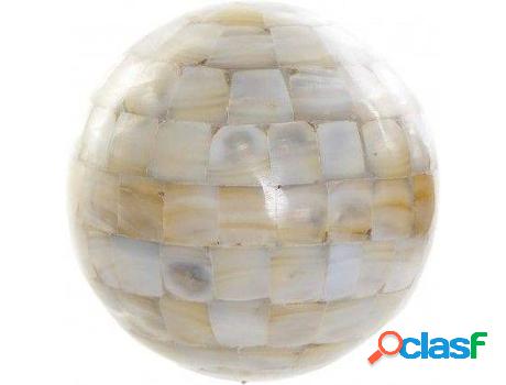 Figura HOGAR Y MÁS Bola Decorativa Hueso Nacar (y marrón)