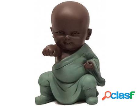 Figura HOGAR Y MÁS Monje Budista Deco De Resina