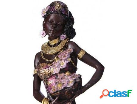 Figura HOGAR Y MÁS Mujer Africana Arrodillada (17,70x9,50