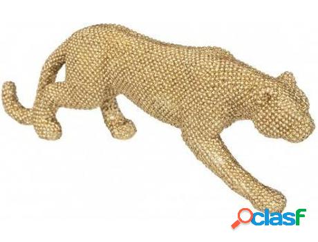 Figura HOGAR Y MÁS Pantera Dorada Decorativa