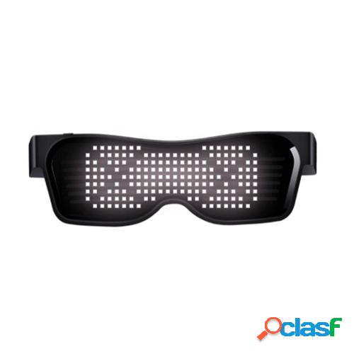 Gafas de luz LED recargables por USB Gafas BT Control de