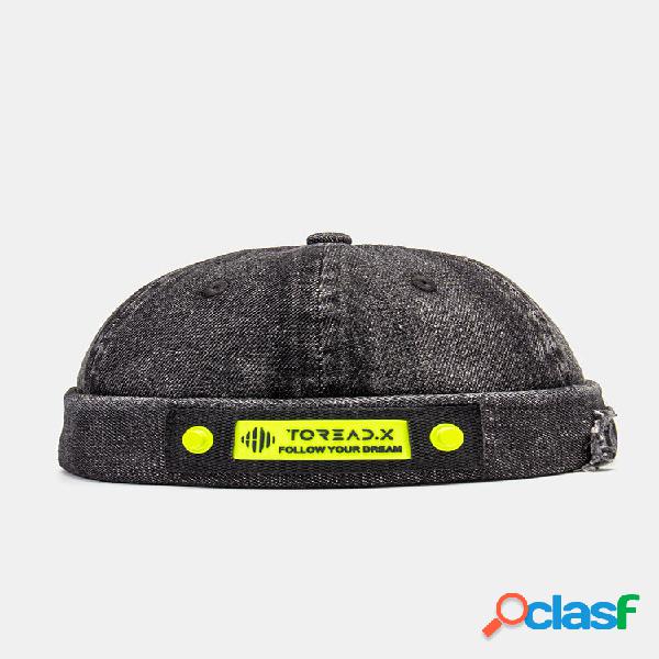 Gorra de arrendador sin ala de moda retro fluorescente con