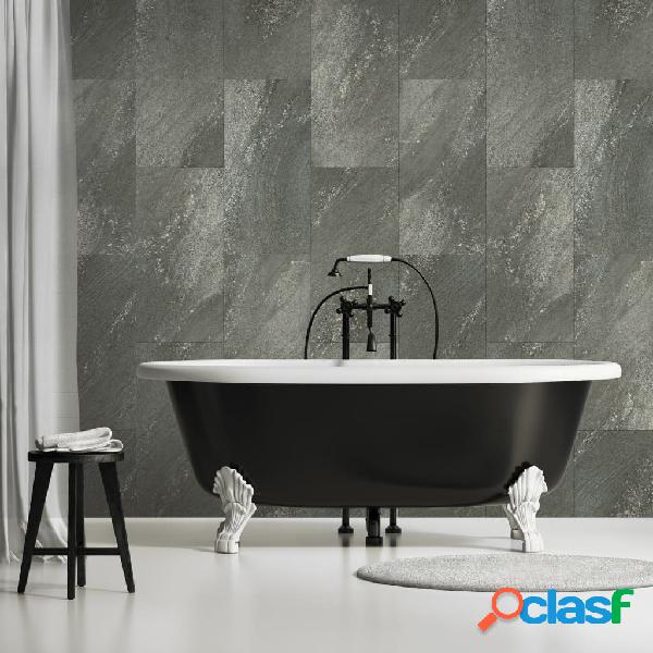 Grosfillex Baldosa de pared Gx Wall+ gris oscuro piedra