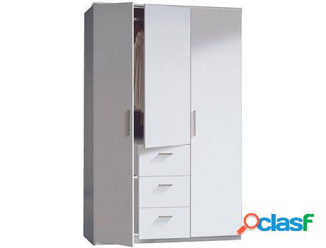Guardarropa HABITDESIGN 3 Puertas (Blanco Brillo - Melamina