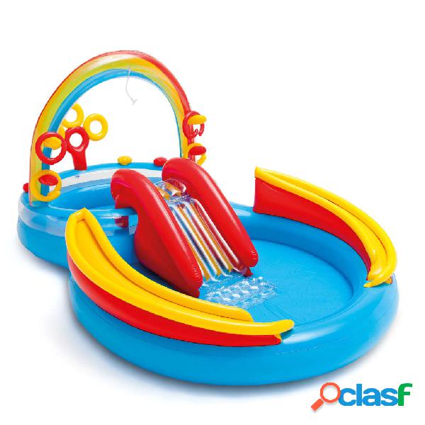 INTEX Piscina inflable Rainbow Ring Play Center 297x193