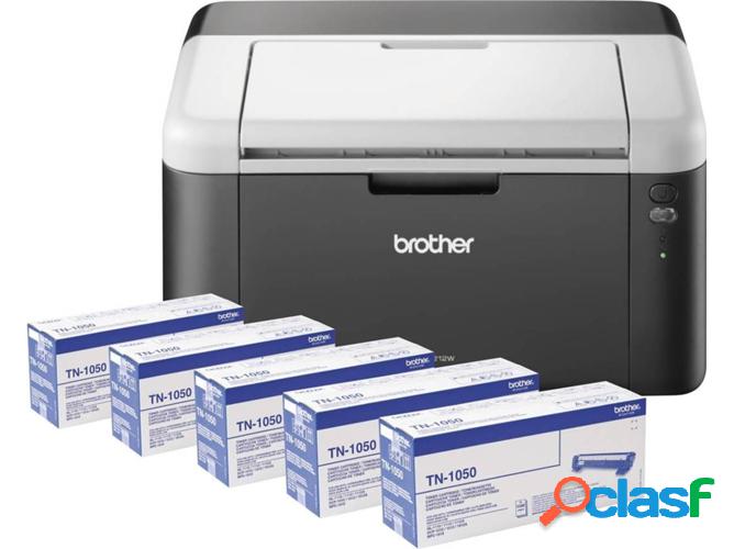 Impresora BROTHER HL-1212WVB + 5 TONERS (Láser Mono -