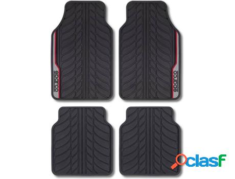 Juego de 4 Alfombras SPARCO CORSA (Negro, Rojo y Gris -